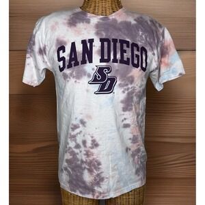 San Diego Toreros -  Blue 84 - Tie Dye Women's Short Sleeve Shirt Size Medium